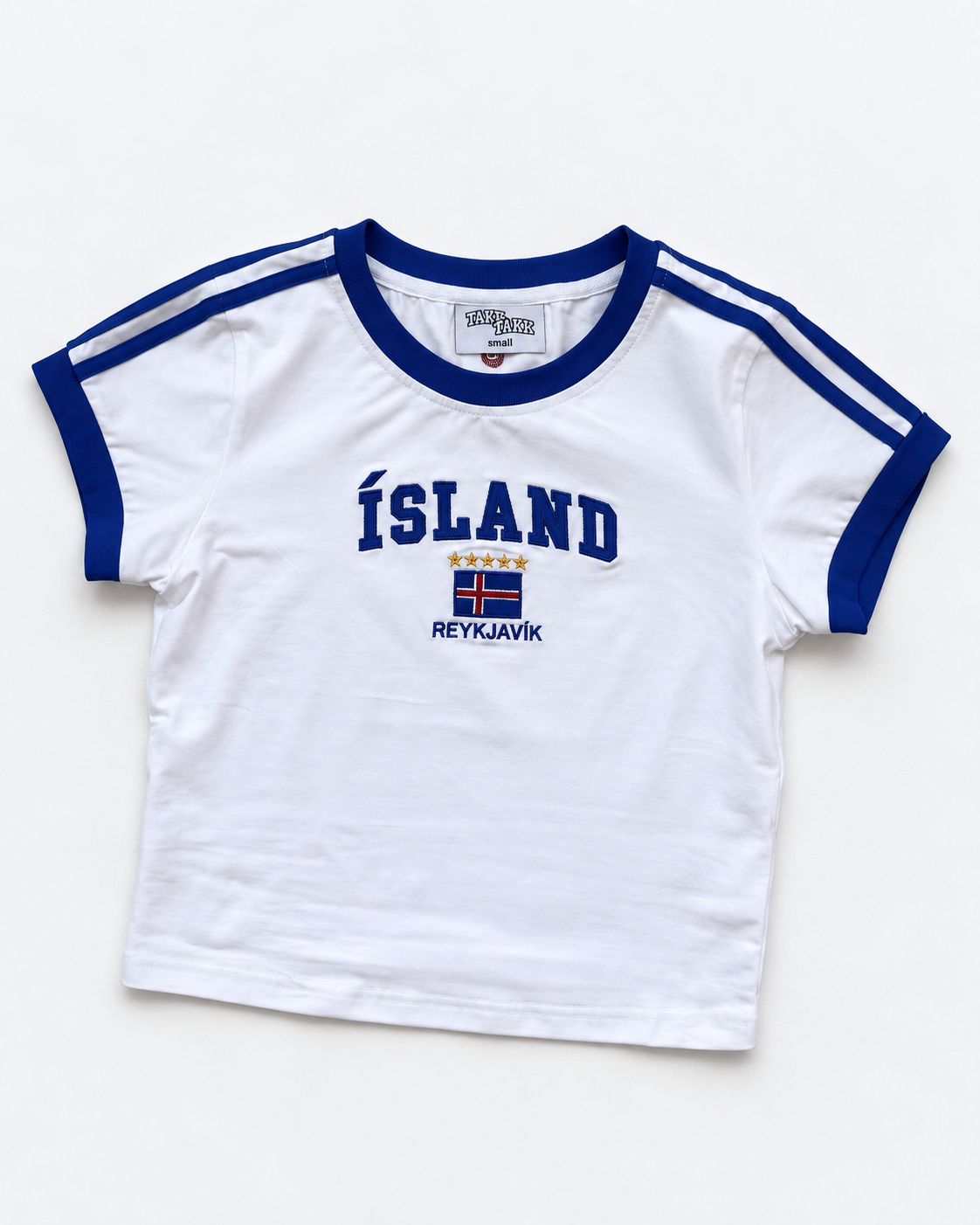 ÍSLAND CROP TOP WHITE