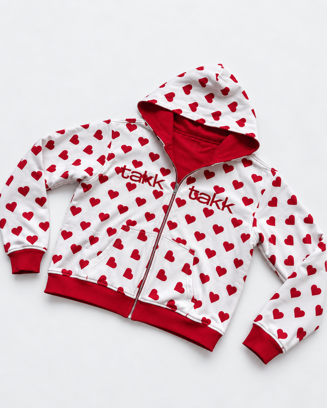 REVERSIBLE HEART HOODIE