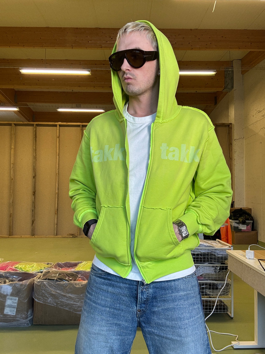 Neon Moss hoodie