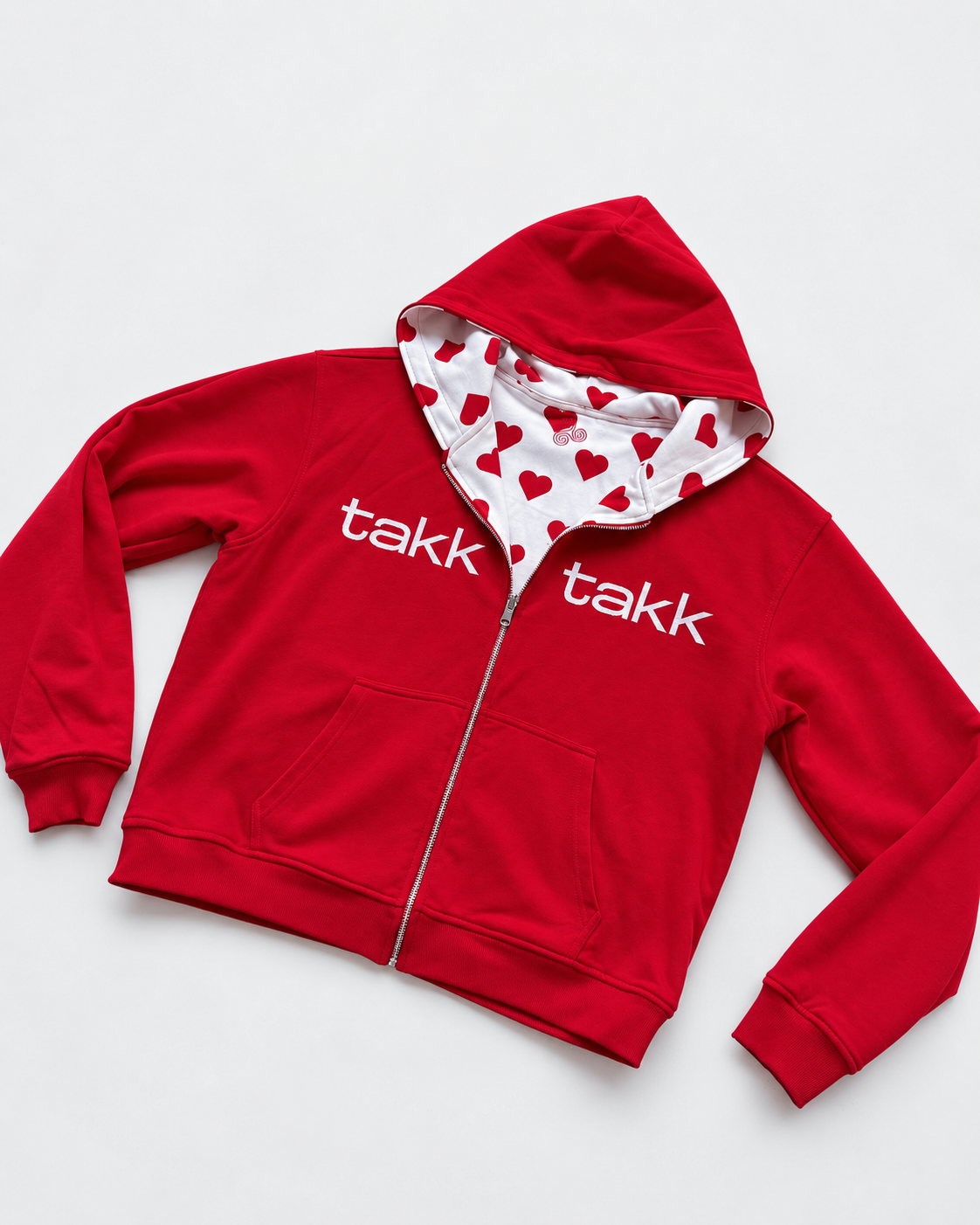 REVERSIBLE HEART HOODIE