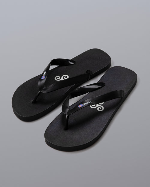BLACK TAKK FLIP FLOPS