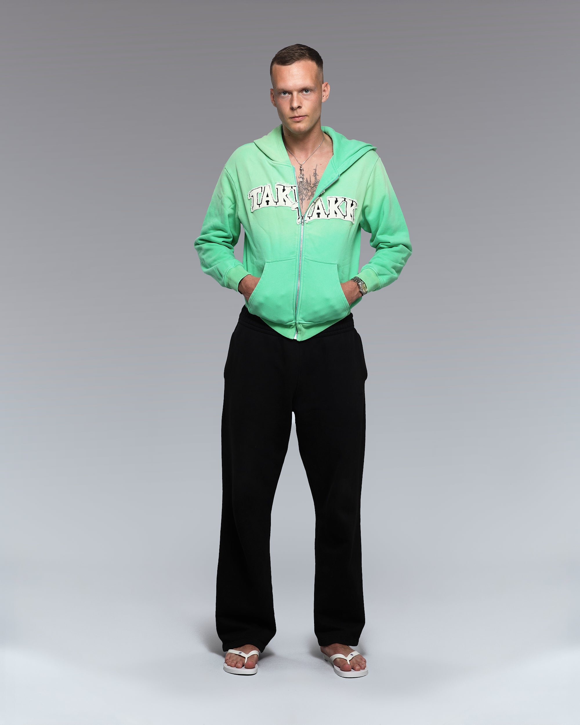 MINT TAKK ZIP HOODIE