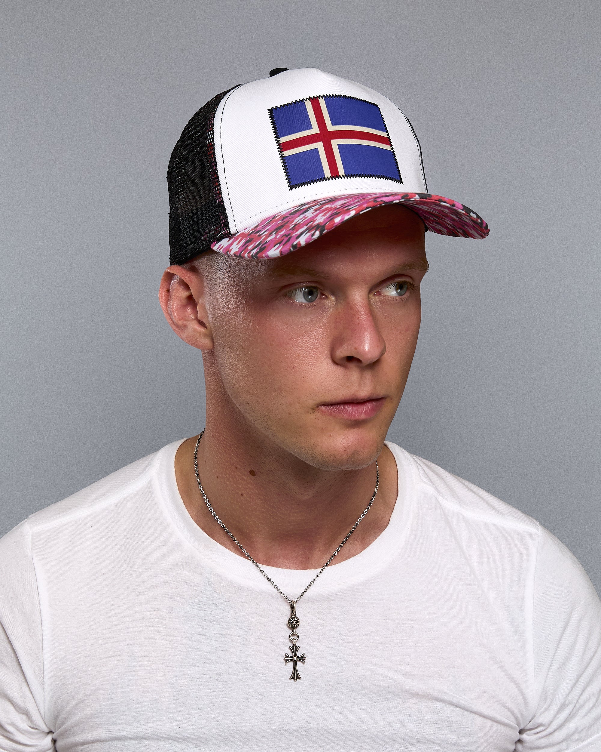 PINK CAMO FLAG CAP