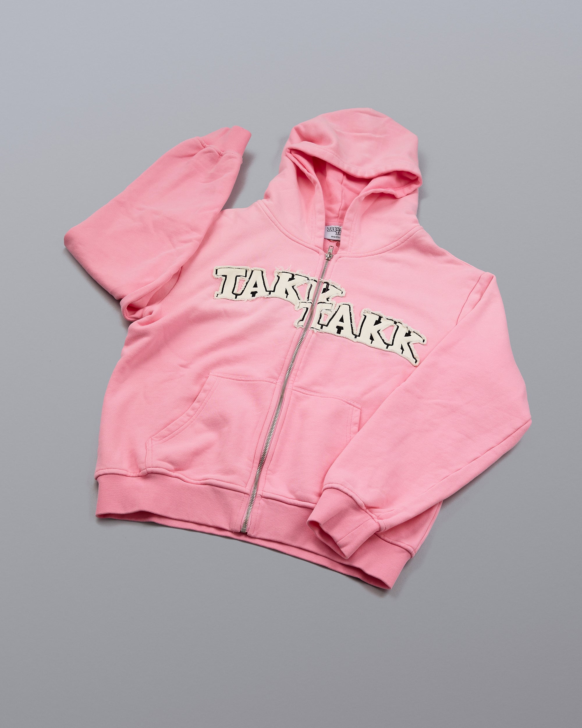PINK TAKK ZIP HOODIE