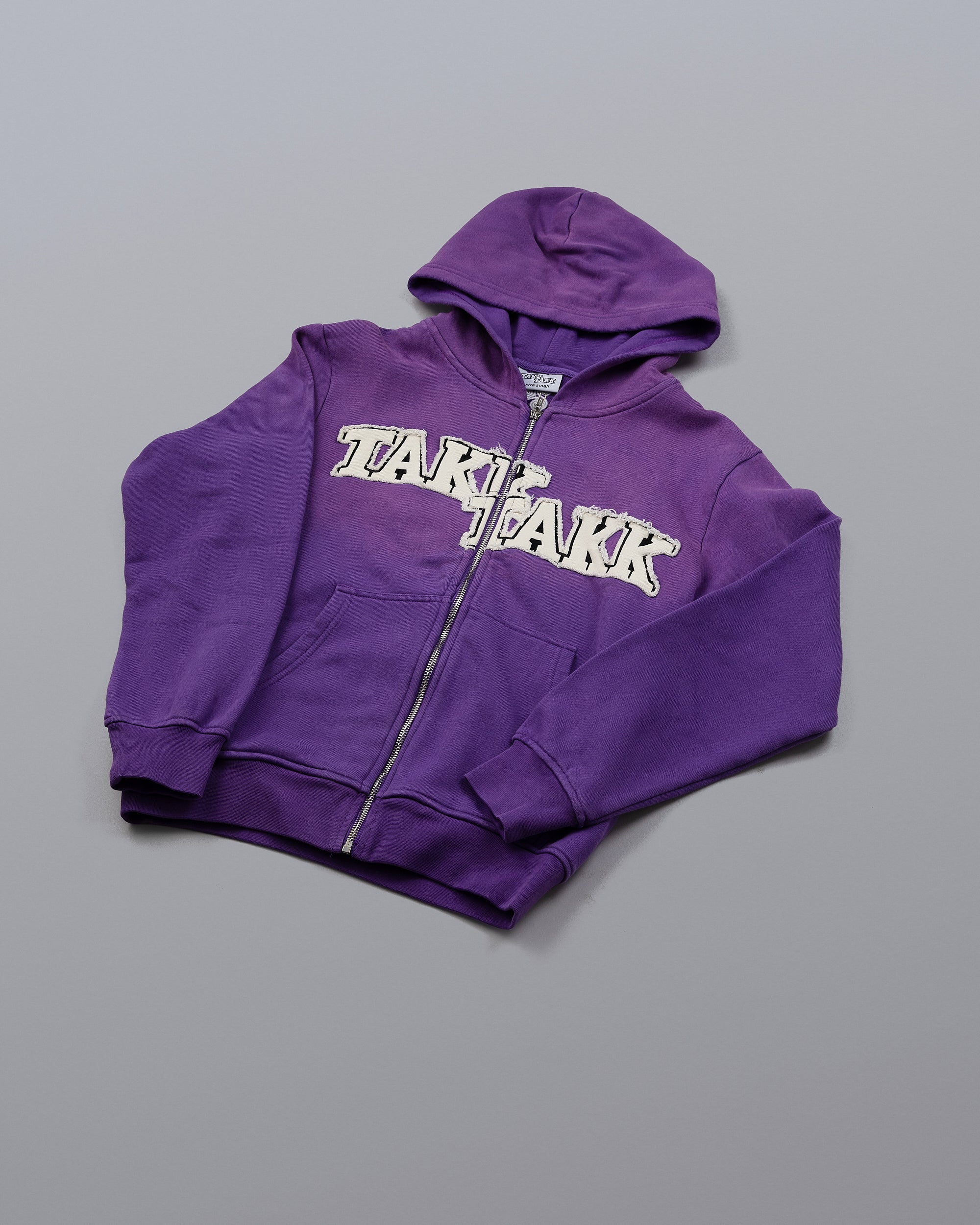 PURPLE TAKK ZIP HOODIE