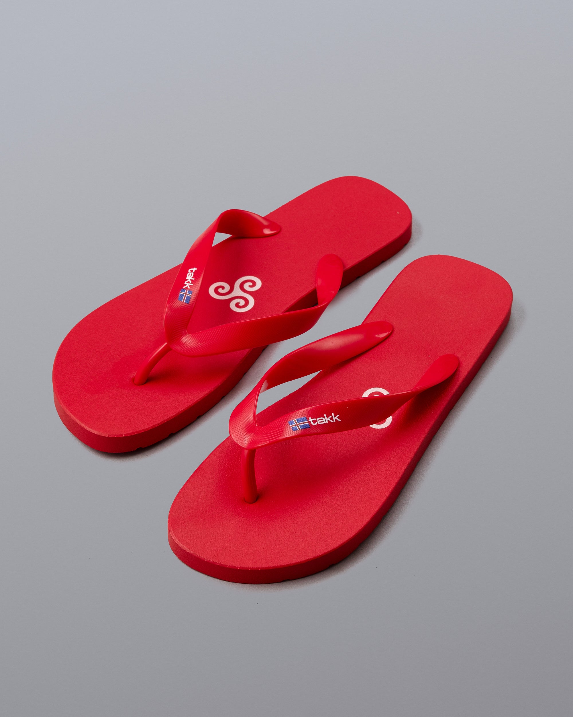 RED TAKK FLIP FLOPS