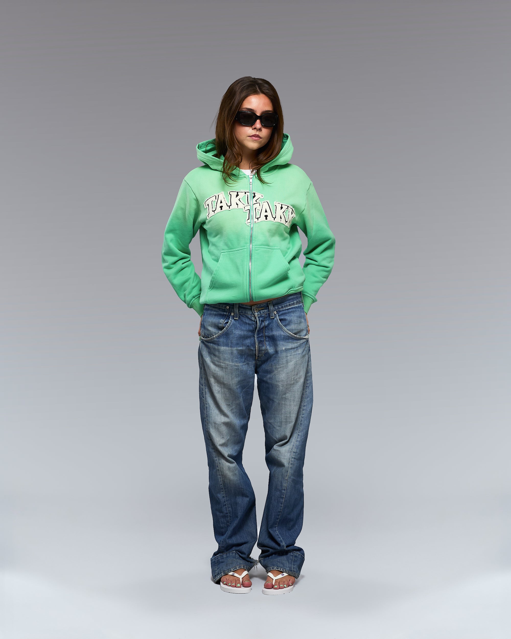 MINT TAKK ZIP HOODIE