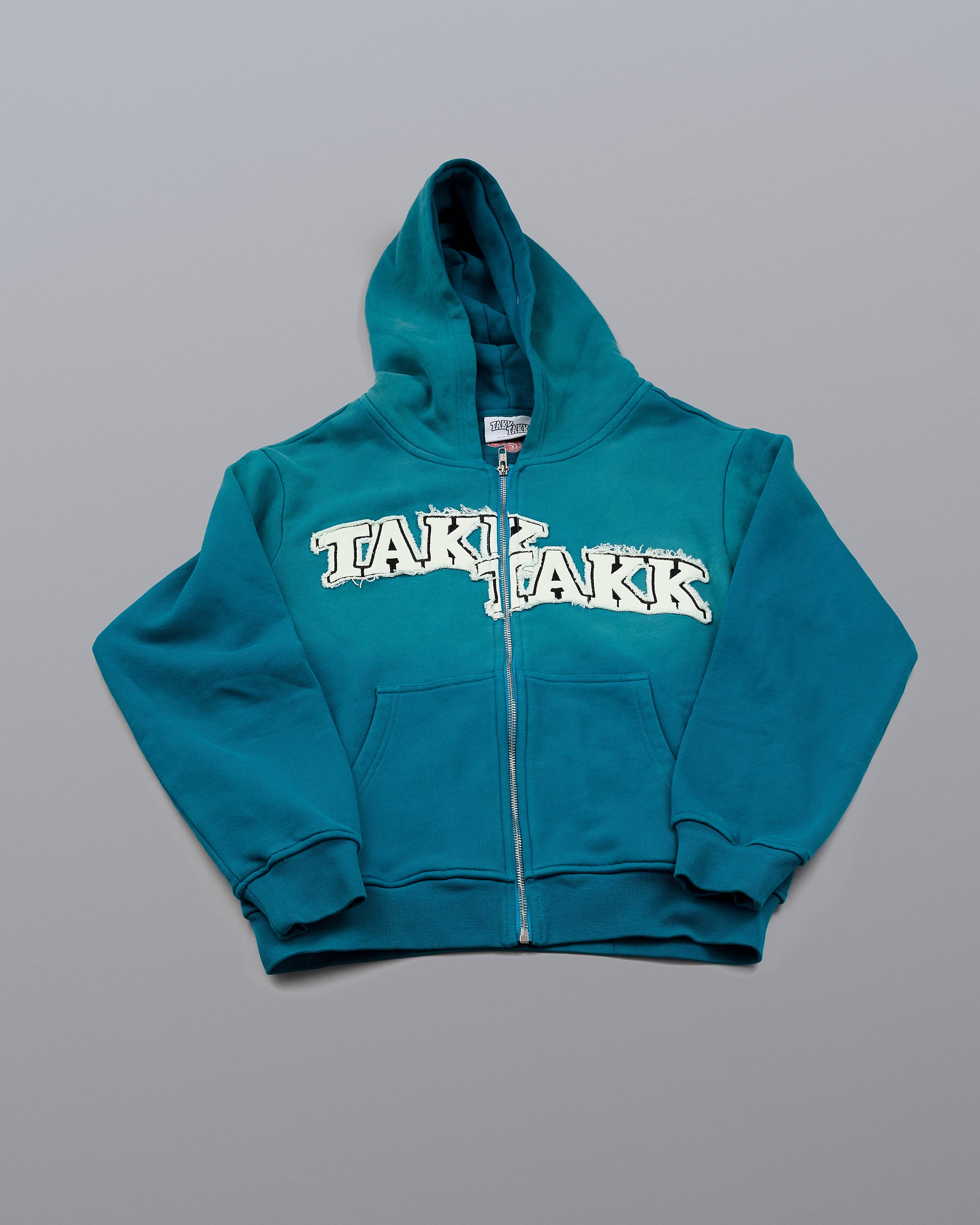 SEA BLUE TAKK ZIP HOODIE