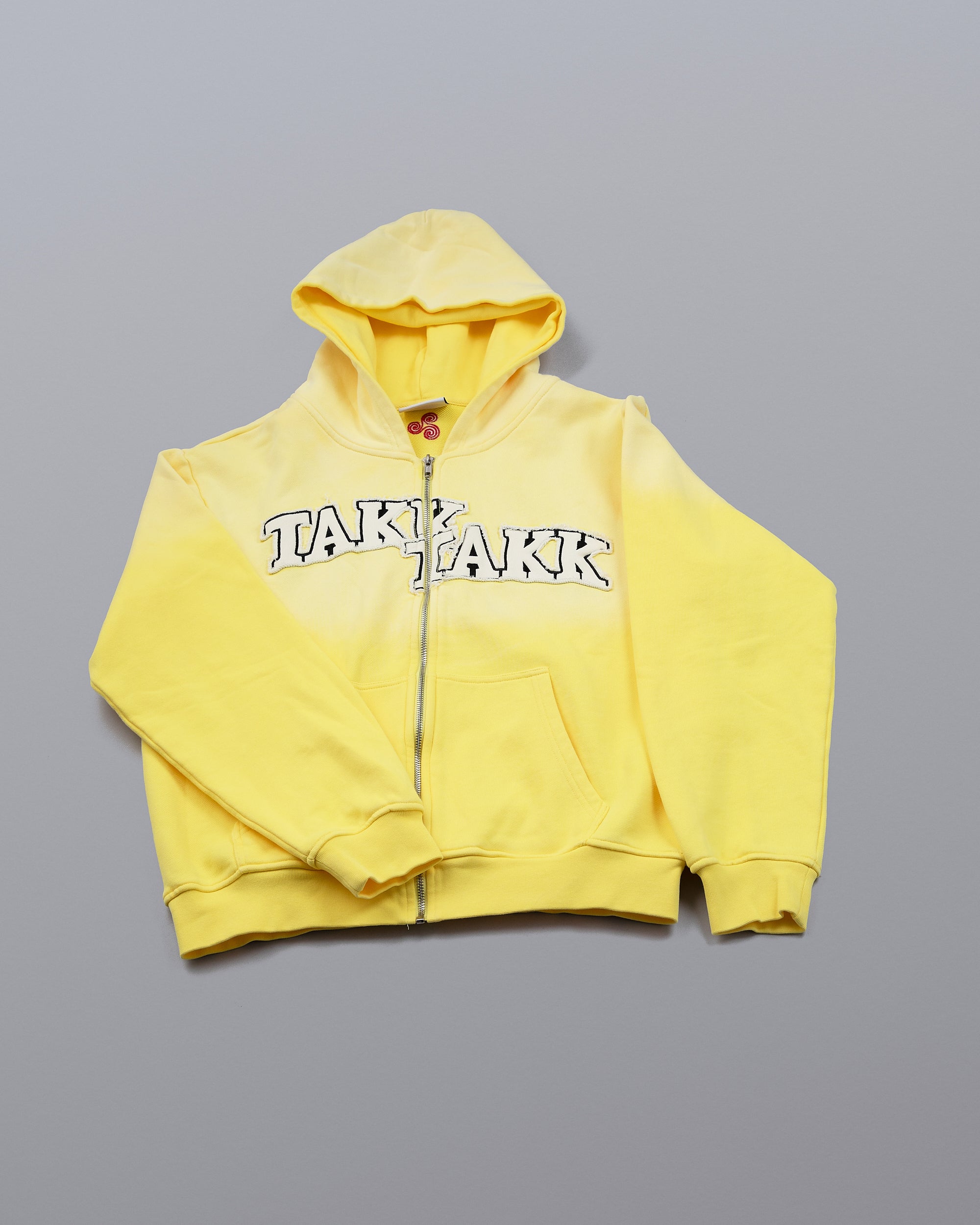YELLOW TAKK ZIP HOODIE